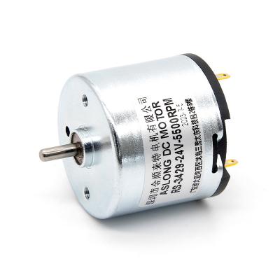 China Carbon Brush High Torque Long-Life Motor RS-3429 Mini 12V DC Gear Motors Dc 24v Motor With Gear Box for sale