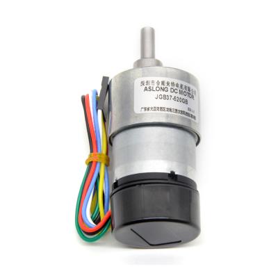 China 37mm Geared Dc Motor 12v Encoder Dc Motor JGB37-520GB Gear Reduction Dc Motor for sale