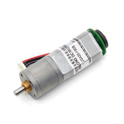 China Brush Motor Encoder JGA20-180B 12V 21RPM 1:374 12v Dc Motor With Encoder Micro Dc Gear Motor With Encoder for sale