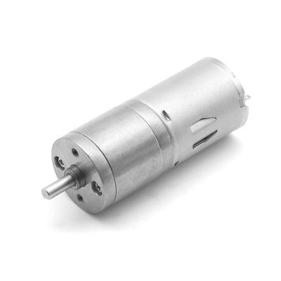 China 6V 12V 24V 6000rpm 370 DC Reduction Gear Motor With Dia25mm Gearbox Reducer for sale