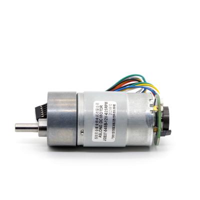 China 2000 RPM Metal Speed Reduction Gear Motor High Torque 24V DC With Encoder for sale