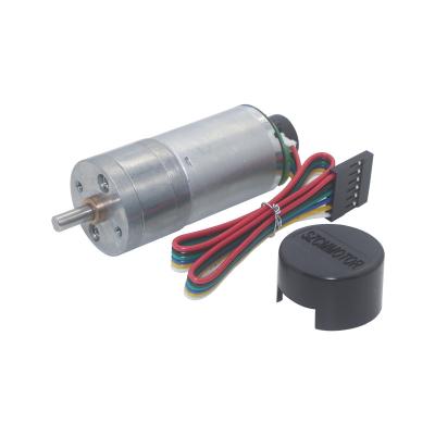 China JGA25-370GB  Large Torque Small DC Gear Motors 1360rpm With Tachometer Encoder for sale