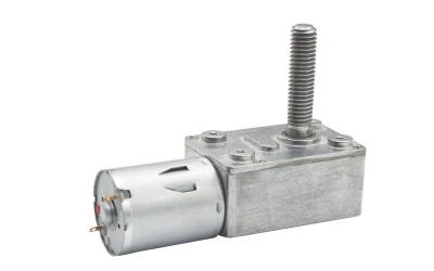 China Threaded Shaft Square Gear Box Motor 24V High Torque 150rpm for sale