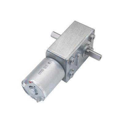 China 24V 6mm Dual Shaft Gear Motor Low Speed 6rpm Self Lock JGY370-D Double Axis for sale