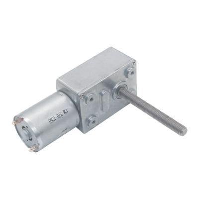 China Screw Shaft Worm Self Locking Dc Motor 12 Volt High Torque 90rpm for sale