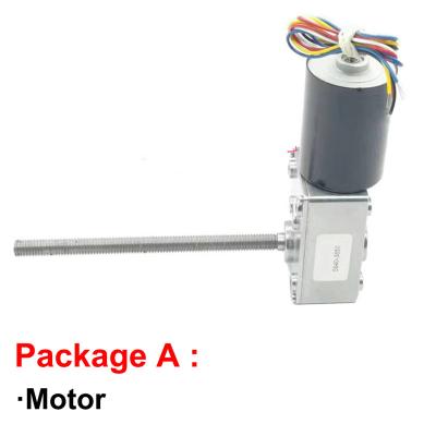 China Long Shaft M8 116mm brushless worm gear motor 12V 24V 470rpm for sale