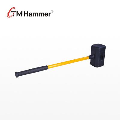 China Industry Sledge Rubber Hammer With Fiberglass Handle 10LB for sale