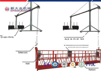 China High Rise Suspended Working Platform ZLP630 Swing Stage Scaffold Spray for sale