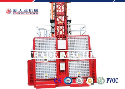 China 2 Cages Construction Materials And Personnel Hoist Construction Lifting Equipment for sale