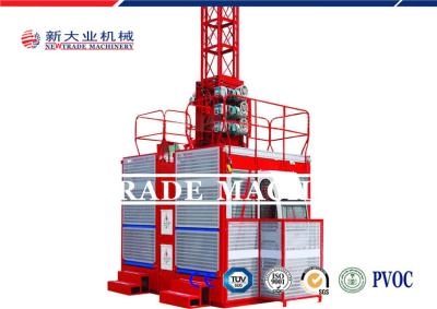 Chine SC100 1000kg grue de matériau de construction choisissent/deux cages pour fiable et sûr à vendre