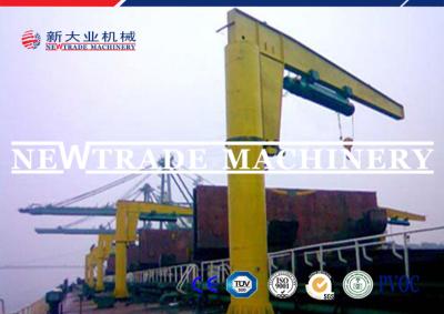 China 360 Degree 3 Tons Slewing Crane , Floor Mounted Jib Crane With Electric Hoist for sale