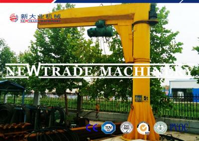 China 0.25t T 20t Fixed Column Slewing Jib Crane With Electric Hoist for Dock , Warehouse for sale