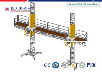 China 150M 3 Phase Mobile Mast Climbing Work Platform , Building Platform for sale