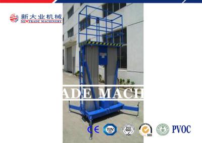 China 6-16M 120KG Mobile Aluminum Mast Climbing Work Platform With Dual Mast for sale