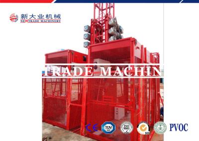 China CE Approved Paiting Twin Cage Construction Material Hoist With 2000kgs Per Cage for sale