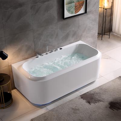 China NTH MY-1883 1.8m High Quality Acrylic Massage Bathtub Hot Selling Three Side Skirted Jet Waterfall Colorful Adult And Whirlpool Bathtubs for sale