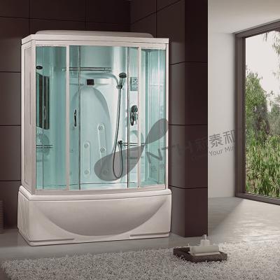 China Computer Control Panel Tempered Glass New Design Bathroom Enclosed Steam Shower Room for sale