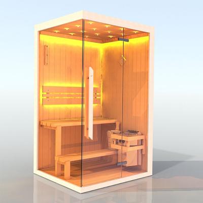 China Computer Control Panel Family Sauna Rooms Wooden Traditional Outdoor Sauna Heater for sale