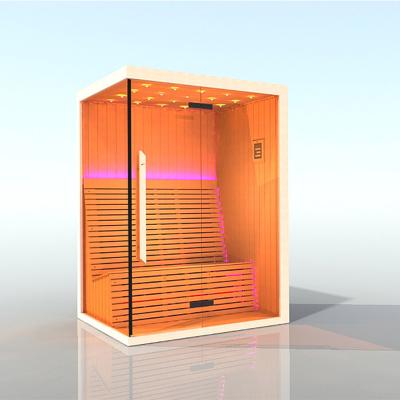 China Luxury computer control panel sauna room for 2 person wooden hot sale style for sale