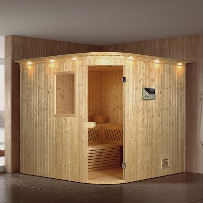 China Computer Control Panel China Factory Supply Modern Comfortable Solid Wood 4 Person Sauna Room for sale