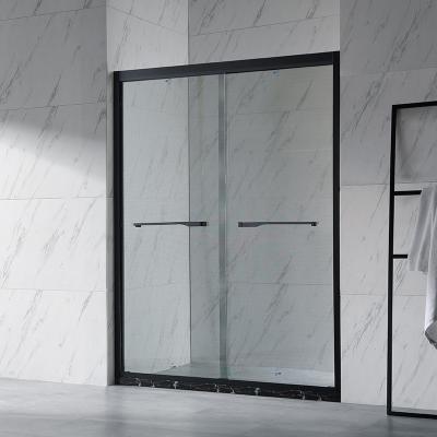 China Modern Stainless Steel Glass Frame Two Sliding Door Shower Rooms 6mm Aqua Glass Shower Enclosures for sale