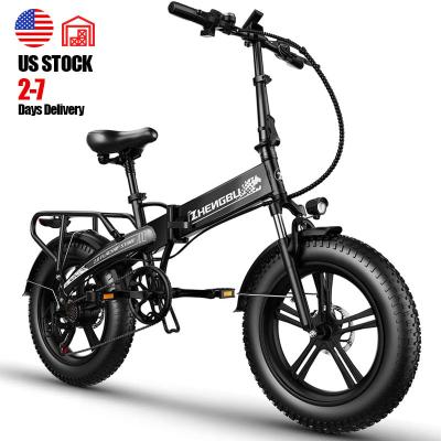 China Aluminum alloy 750W 48V folding full suspension fat tire 20inch electric bicycle waterproof shimano 7 speed bike ebike for sale