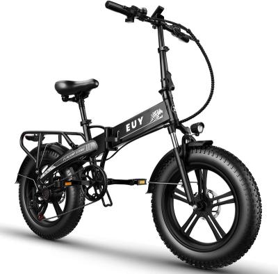 China Alloy [RTS] US STOCK EUY 20 Inch 48V 12Ah 750W Lithium Battery Shimano 7 Speed ​​Tire Fat Tire Aluminum Folding Electric Bike [RTS] Electric Bicycle E Bike for sale