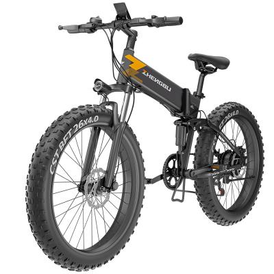 China 2021 48v Electric Fat Tire Ebike 26 Inch Multifunctional Electric Fat Bike Dirt Bikes Full Suspension Folding For Adults Multifunctional Ce for sale