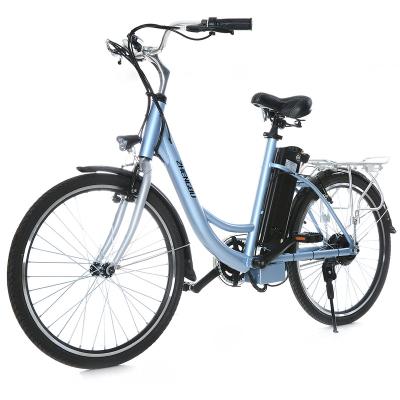 China ZHENGBU T4 city leisure steel electric bike 26 inch steel frame lithium battery electric bicycle urban step by e-bike for sale