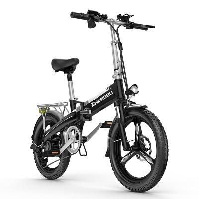 China CE Standard Aluminum Alloy 20 Inch LED Hub Motor 250w F1 36V Rear Disc Brake Lithium Battery Down Tube Electric Folding Bicycle for sale