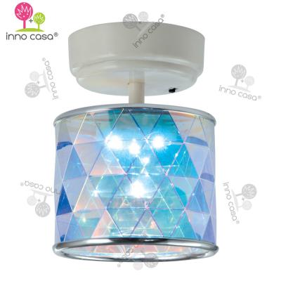 China Luxury Modern Art Unique China Factory Kids Battery Cable Locker Chandelier Lamp with Iridescent PVC Shade for sale