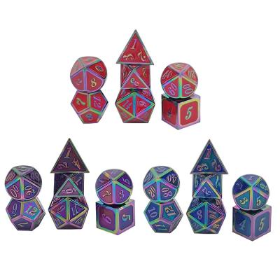 China Custom D20 Zinc Alloy As You Need Metal Die Sets Factory Whosale DnD Board Game RPG Online Entertainment for sale