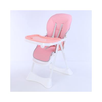 China Safe Comfortable Soft Baby Dining Chair Toddler High Quality Plastic Double Tray Baby Dining High Chair Adjustable Baby Chair for sale