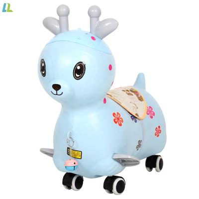 China Kids Rock Car Design Cute Deer Kids Rock Car Kids Slide Car With Four Wheels for sale