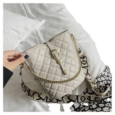 China Europe and America pure color women's handbag cross - body bag PU shoulder bag handbag for 2020 newcomer for sale