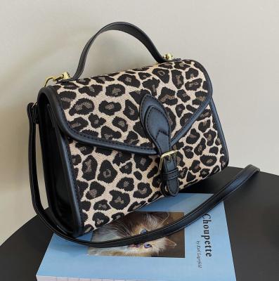 China Fashion New Fashion Single Shoulder Cross - Body Bag Autumn Winter Leopard Print Hand Held Small Square Bag for sale