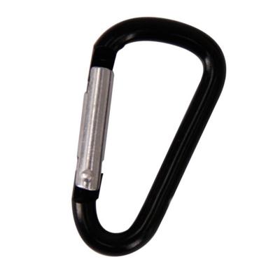 China Large HXY 40*22*2.0MM Portable Custom Currents No MOQ D Shape Mini Aluminum Carabiner Hook 4CM Carabiner Key Chain For Promotional Gifts for sale