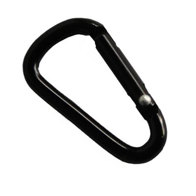 China HXY 46.5*24.4*4MM Portable Custom Large Current No MOQ D Shape Bag Black Full Carabiner Hook, Carabiner Key Chain For Camping, Hiking for sale