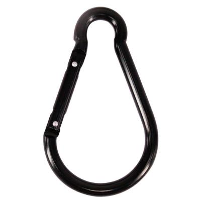 China Black Matt, Bulb Black Carabiner Heavy Industry HXY 102*62*7.5MM Promotion Two Pins Lamp Shaped Carabiner Key Chain For Holding, Camping for sale