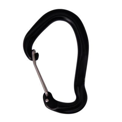 China HXY Portable Custom Stocks No MOQ 16KN High Strength Aluminum Climbing Keys Wire Door Carabiner 7075 Aerial Aluminum Carabiner Quickdraw for sale