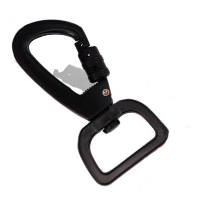 China Wholesale Heavy Industry Square End 2.5cm Ultra Sturdy Swivel Locking Zinc Alloy Carabiner Hook, Instant Strap Hook Leash Carabiner Dog Leash for sale