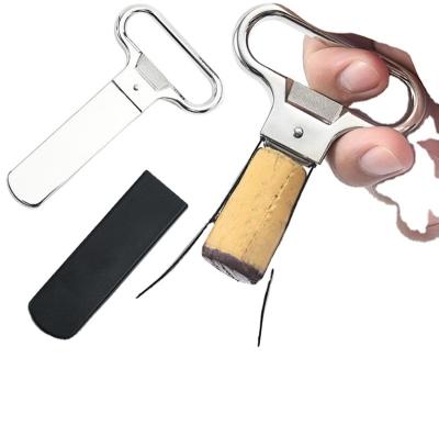 China Factory Wholesale HXY Bottle Opener Beer Can Opener Blade Shaped Wine Opener Oh So Two-fork Cork Cheap Multifunctional Old Wine Cork Opener for sale