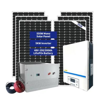 China Uso comercial/residencial 10kw 15kw del sistema eléctrico solar de la rejilla con el inversor 5Kw en venta