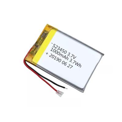 Китай 523450 батарея полимера иона лития 3.7V 1000mAh с утверждением UN38.3 продается