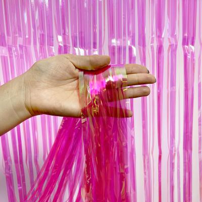 China Romantic Colorful Party Supplies Shiny Aluminum Foil Background Curtain Decoration for sale