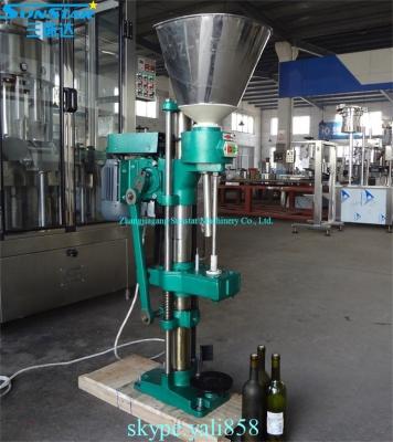 China Beverage Factory Sale Semi Automatic Manual Bottle Closing Machine With Cork Stopper For Sealing Red Wine for sale