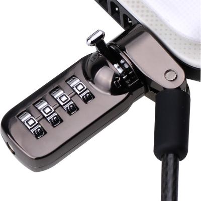 China Heavy Steel Wire Rope Steel Head Heavy Steel Head Lock Laptop Monitor Projector Lock Body Security Computer Zinc Alloy Lock for sale