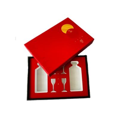 China Promotion Recyclable Hot Sale Cardboard Red Gift Packaging Paper Box With CMYK Printing for sale