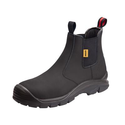 China Anti Static Work Shoe For Workers Leather Steel Toe Euro Safety Boots Without Lace for sale