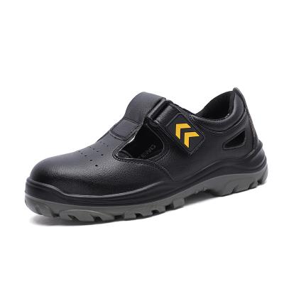 China New Insulative Summer Safety Leather Shoes Construction OEM Safety Shoes With Hook And Loop Fasteners for sale